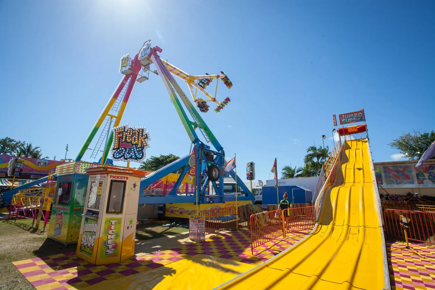 Amusement rides at Brisbane event